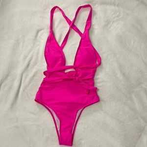 COPY - Hot pink one piece swim suit